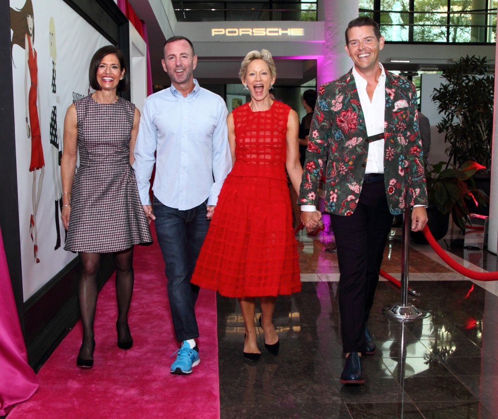 Jeffrey Kalinsky with Jeffrey Fashion Cares co-chairs Lila Hertz, Jeffrey McQuithy and Louise Sams. Photo by Ben Rose 