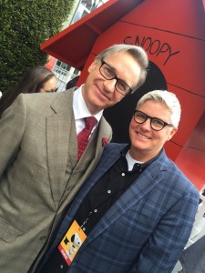 Braddock with producer Paul Feig. Photo by Evelyn Braddock.