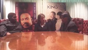Grahn, with King Center Global Curriculum Initiatives Director Vonnetta West and King Center CEO Bernice King during a live Periscope chat in Atlanta last November.